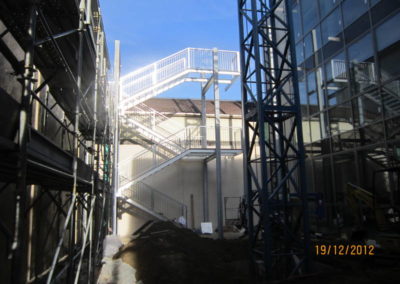 Palazzina Uffici One Martini - Carpenteria metallica: scala di sicurezza