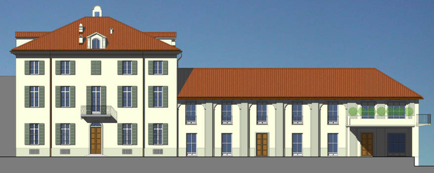 Villa Giovine - Prospetto Sud (render)