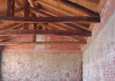 Cascina a Pino T.se - Nuova copertura con recupero capriate